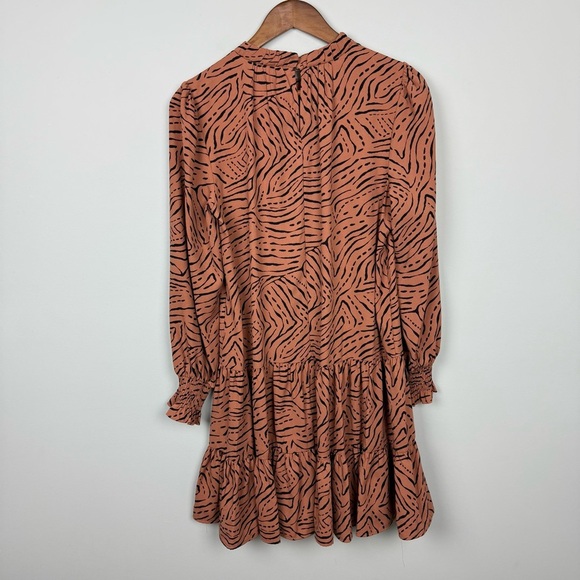 Nine West Animal Print Ruffle Swing Dress - Picture 8 of 8